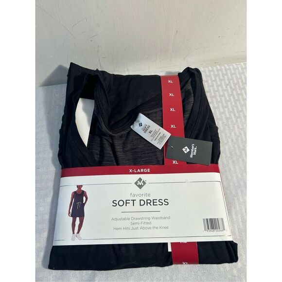 Members Mark Sam's Club soft dress xl black gray new rn#83814 - Picture 1 of 4